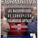 CONFERENCIA: ” Los macroprocesos de corrupción y blanqueo de capitales”. Granada 14-12-2015
